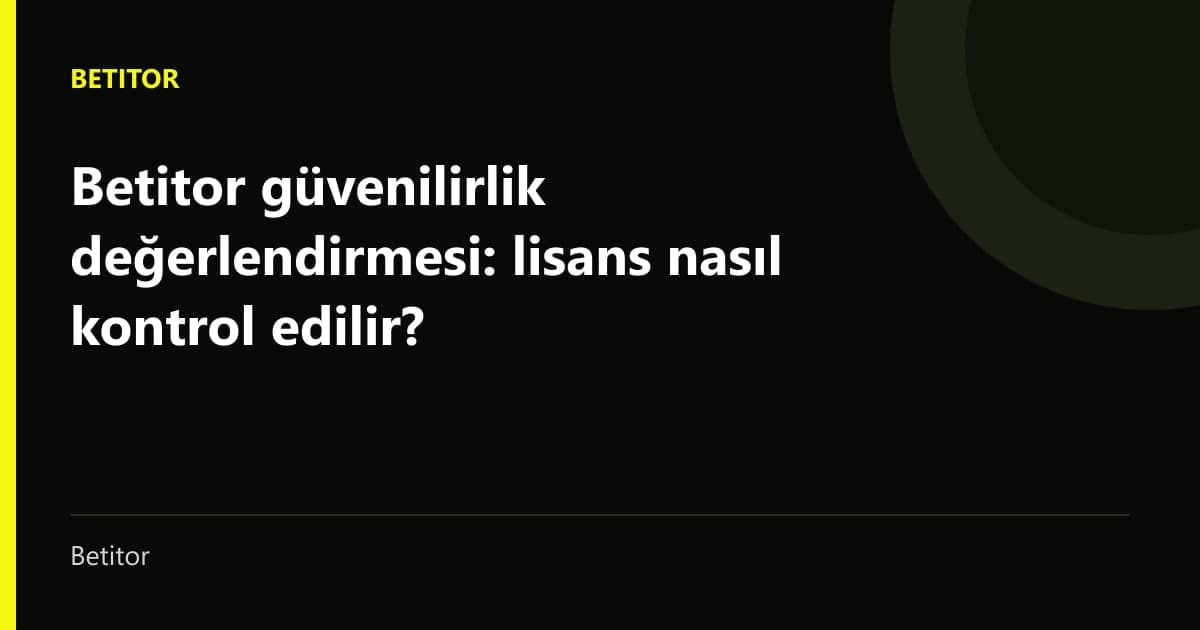 Lisans ve işletmeci kaydı kontrol rehberi